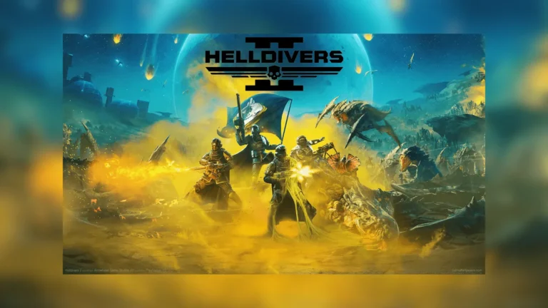 Fondo oficial del juego donde cuatro soldados disparan a alienígenas sin descanso.