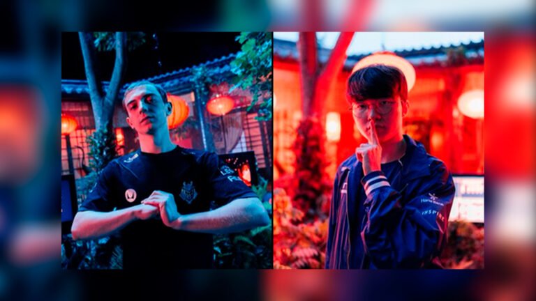 Imagen promocional de Caps y Faker antes de su enfrentamiento