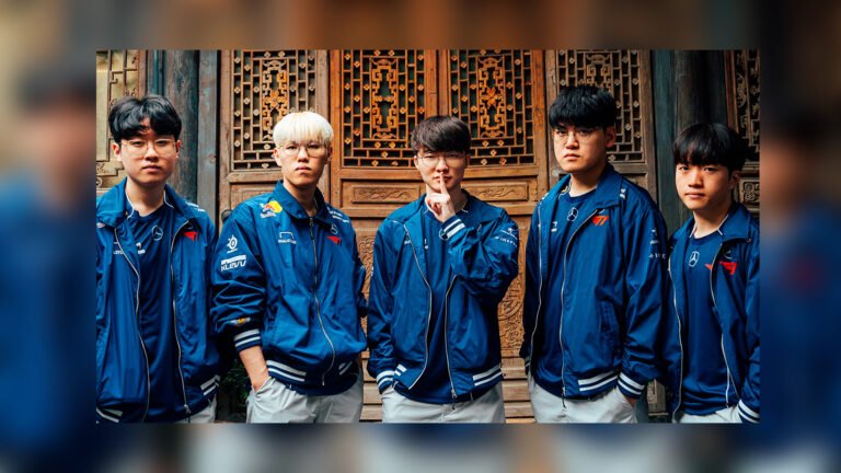 Imagen completa de los jugadores de T1 durante el MSI