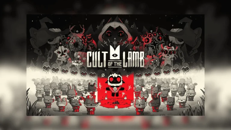 Cult of the Lamb: Fondo oficial del juego.