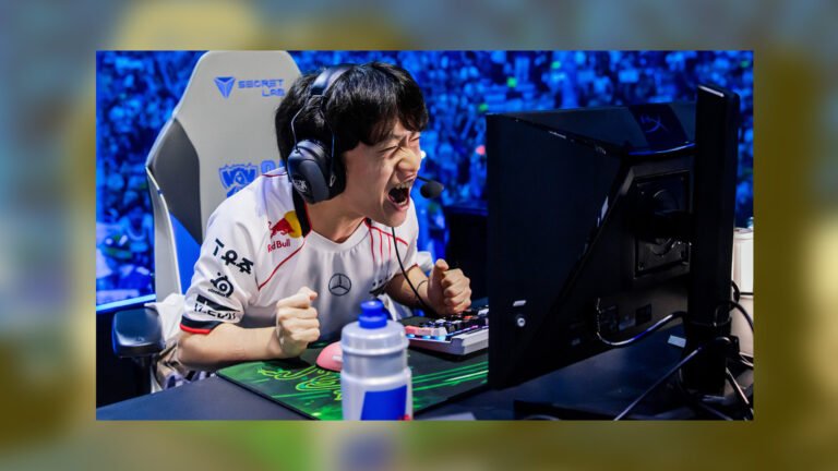 Imagen de Keria tras vencer a GEN en su choque en las semifinales de estos Mudiales