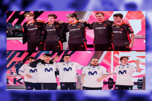 Imagen dual de los equipos de Movistar KOI y Fnatic como cartel promocional de la LEC