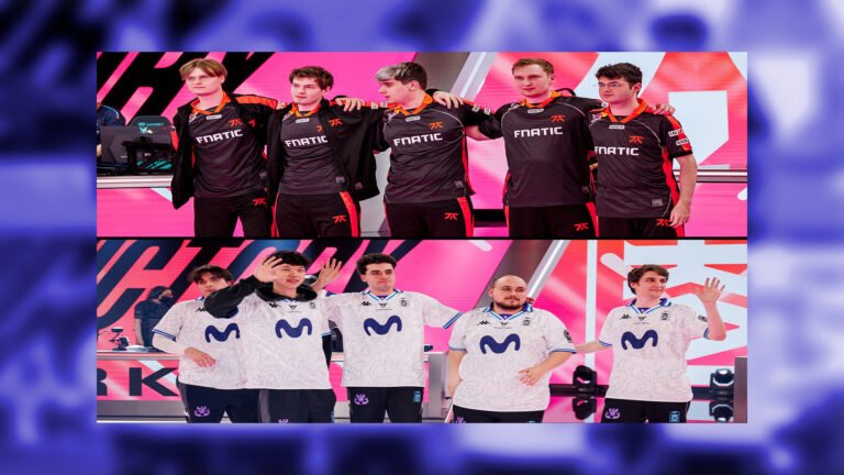 Imagen dual de los equipos de Movistar KOI y Fnatic como cartel promocional de la LEC