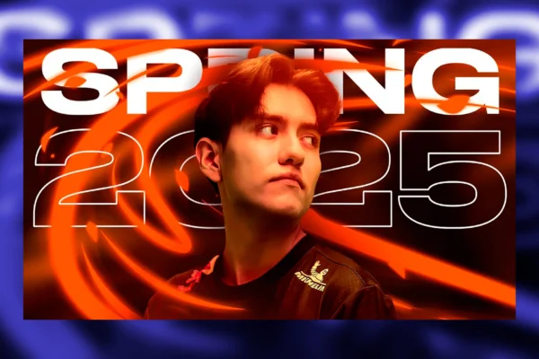 Portada con la imagen promocional de la temporada de primavera de la LEC con Yike en primer plano