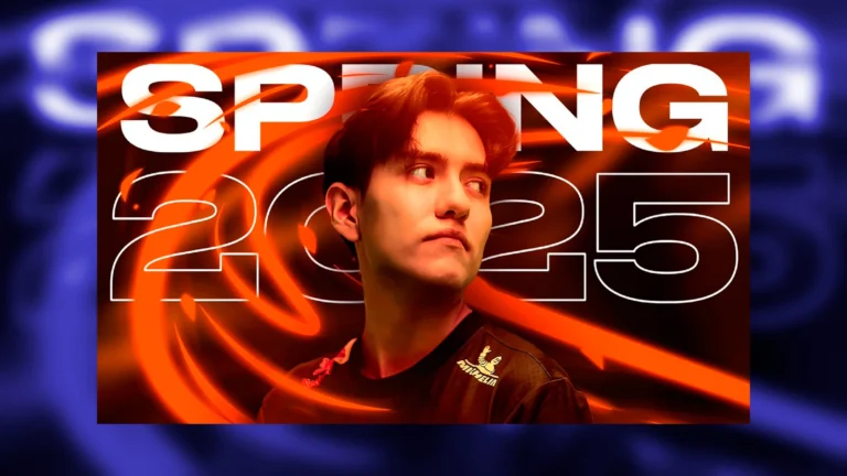 Portada con la imagen promocional de la temporada de primavera de la LEC con Yike en primer plano