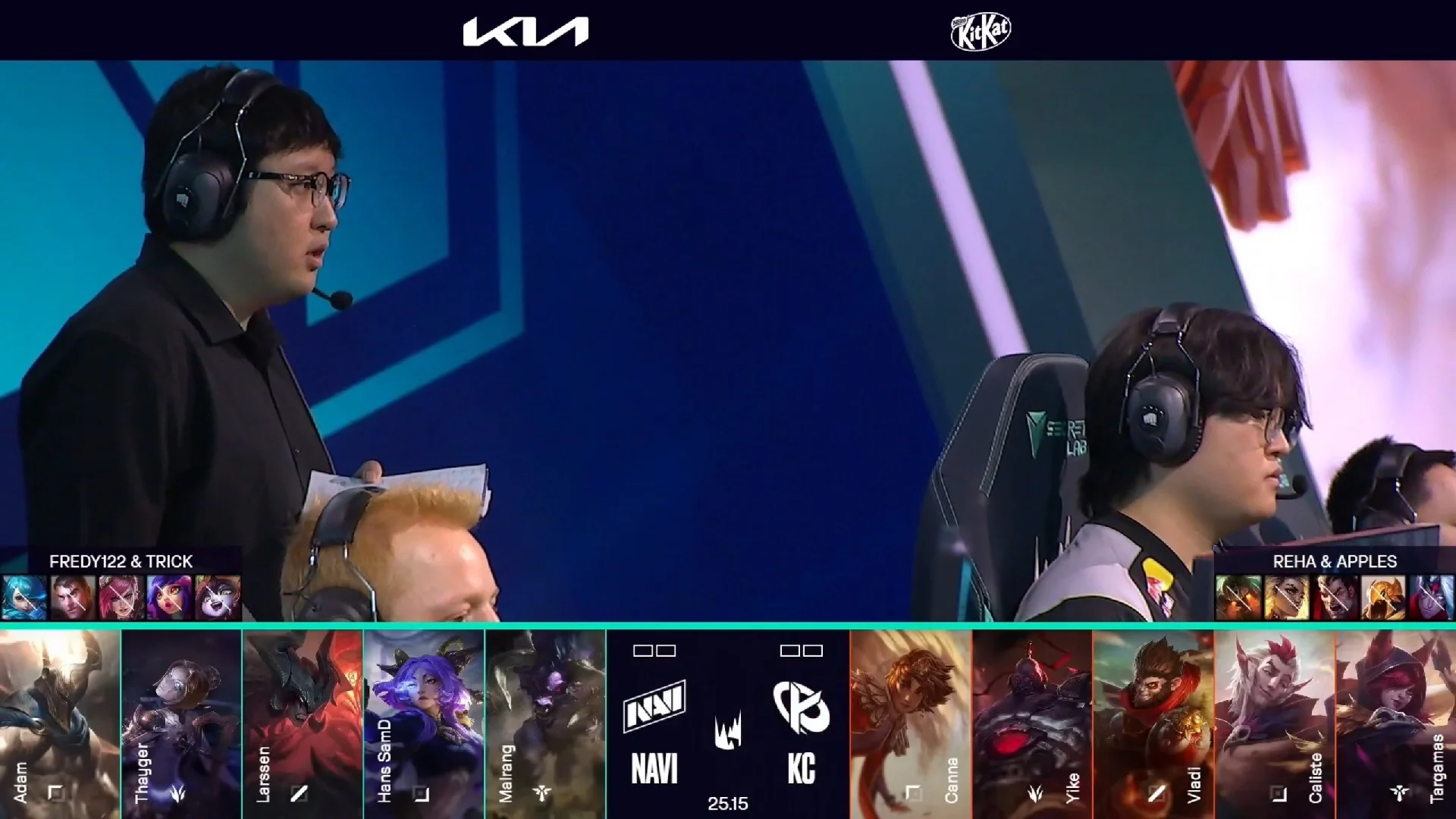 Draft del primer mapa del primer partido de la jornada 1 de verano de la LEC entre NAVI y KC