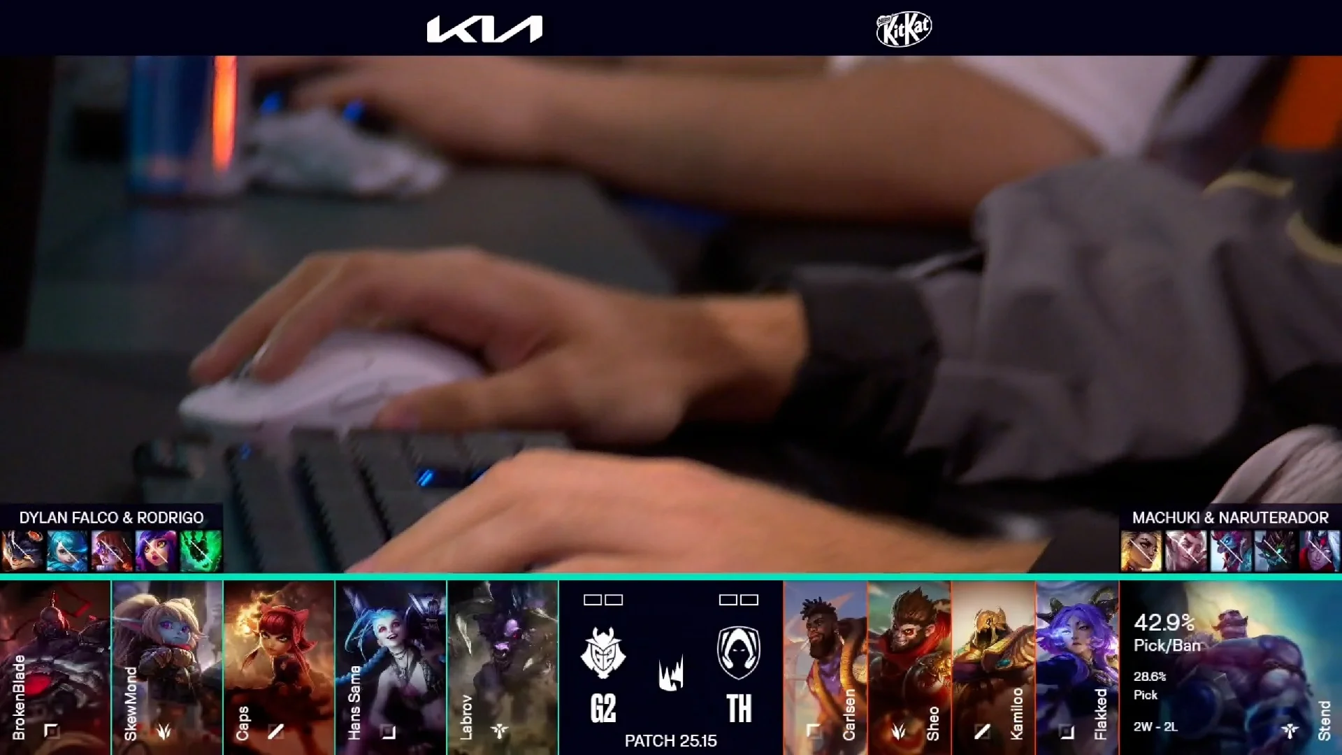 Draft del primer mapa del primer partido de la jornada 4 de verano de la LEC entre G2 y TH