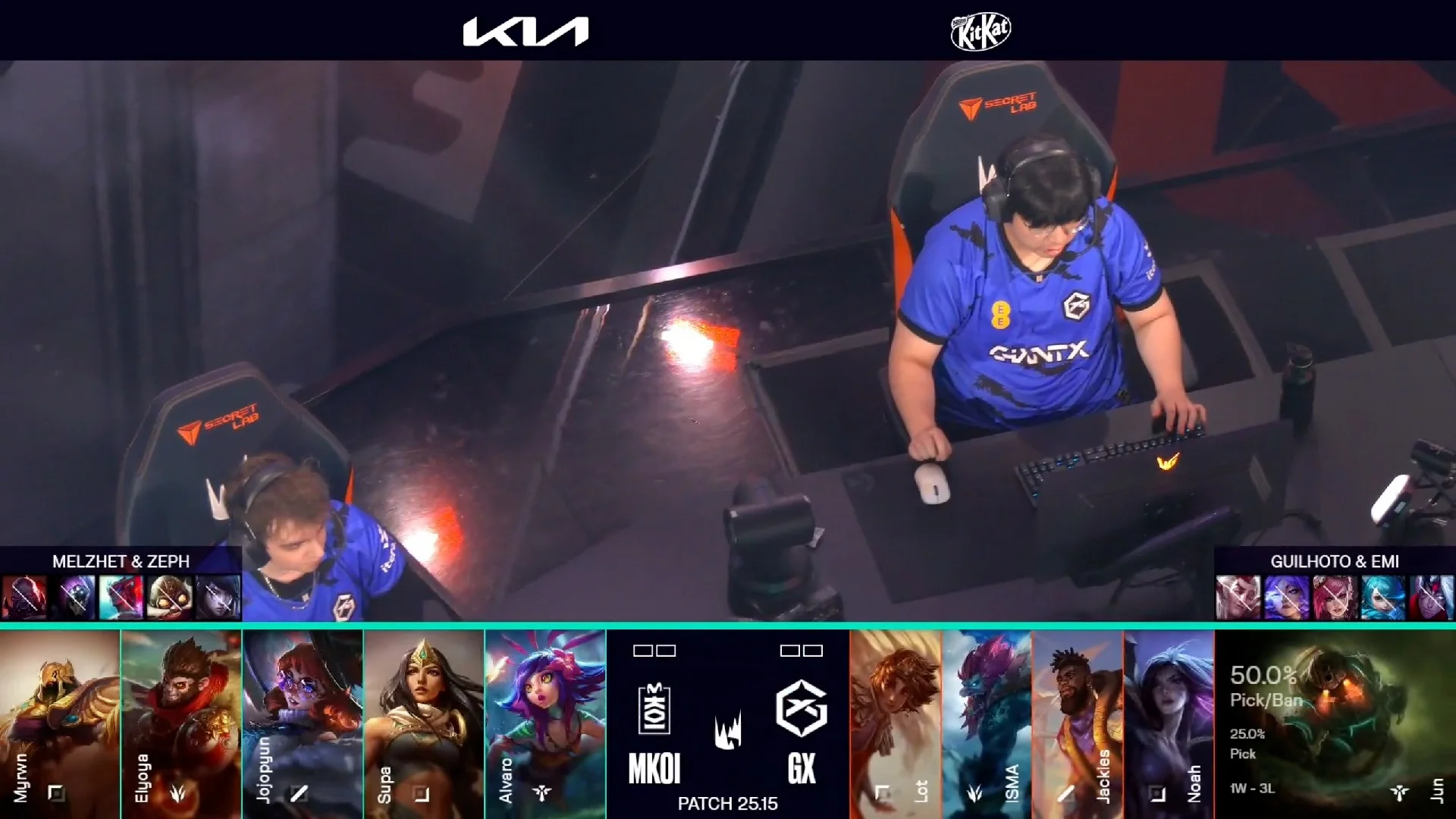 Draft del primer mapa del segundo partido de la jornada 4 de verano de la LEC entre MKI y GX