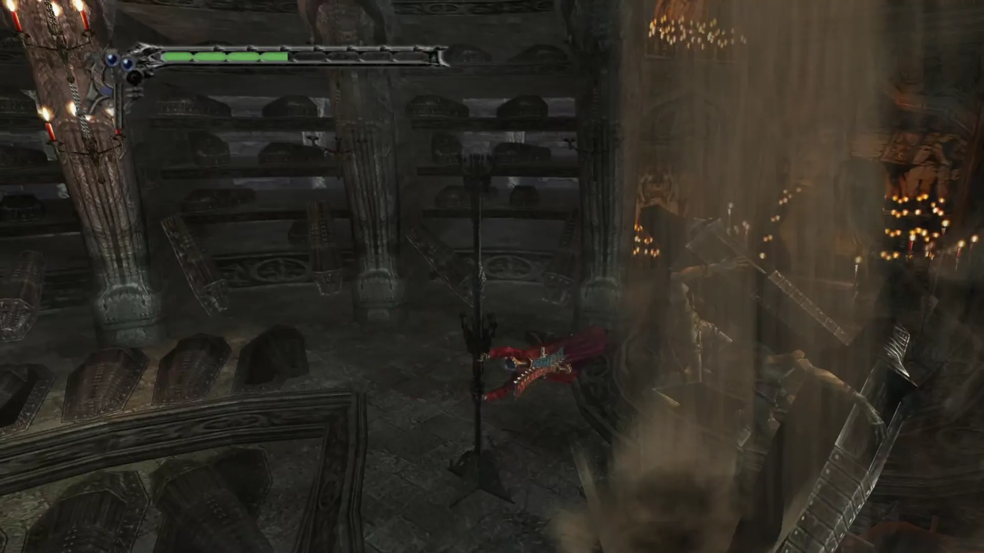 Dante haciendo un poco de pole dance