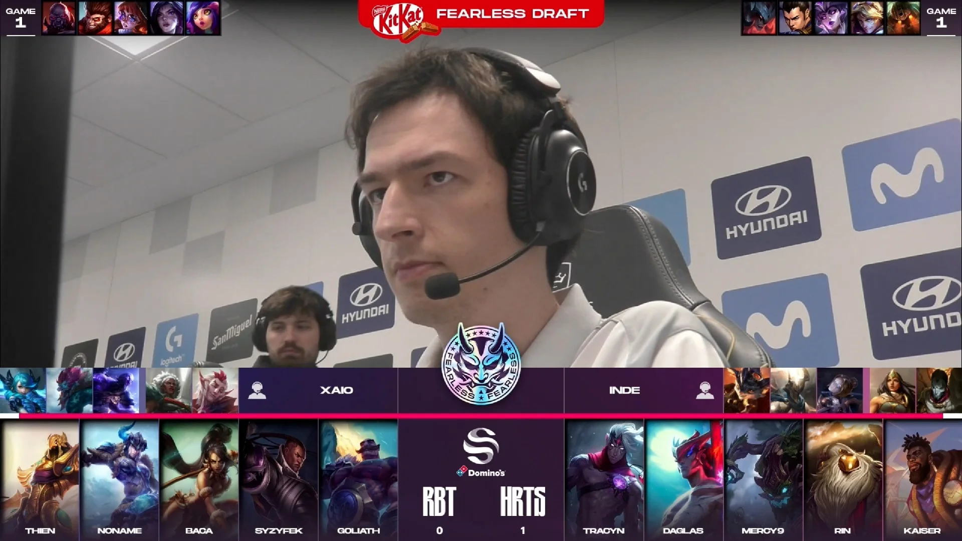 Draft del segundo mapa del primer partido de la jornada 2 de los playoffs de verano de la Superliga entre RBT y HRTS