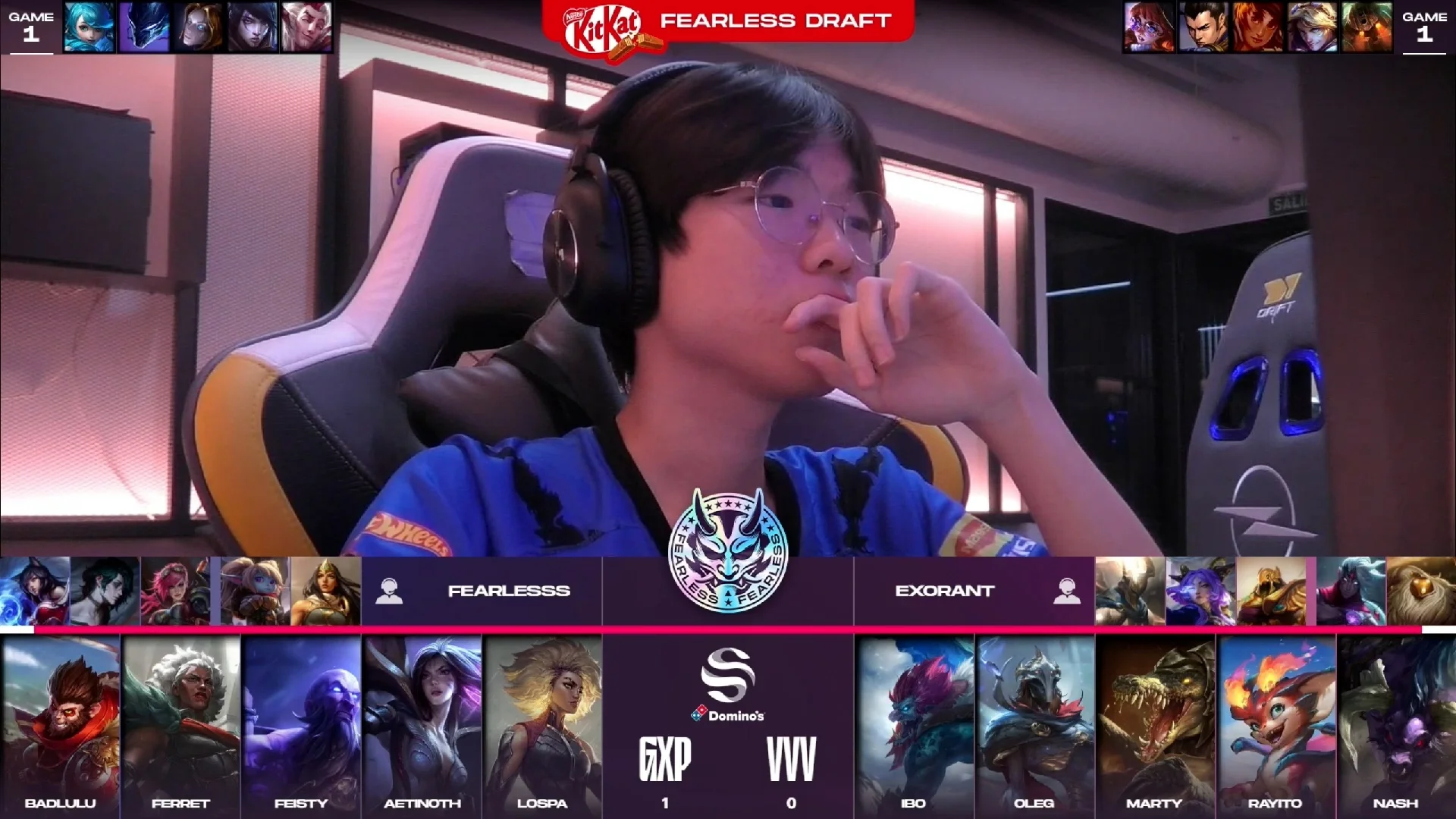 Draft del segundo mapa del segundo partido de la jornada 2 de los playoffs de verano de la Superliga entre GXP y VVV