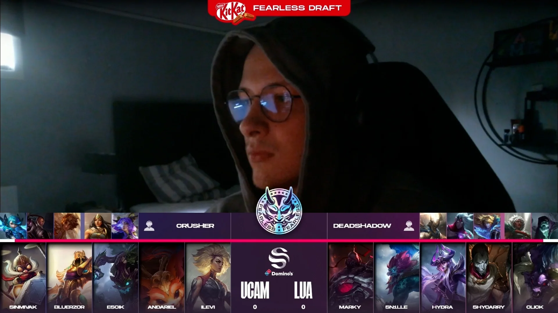 Draft del primer mapa del primer partido de la jornada 3 de los playoffs de verano de la Superliga entre UCAM y LUA