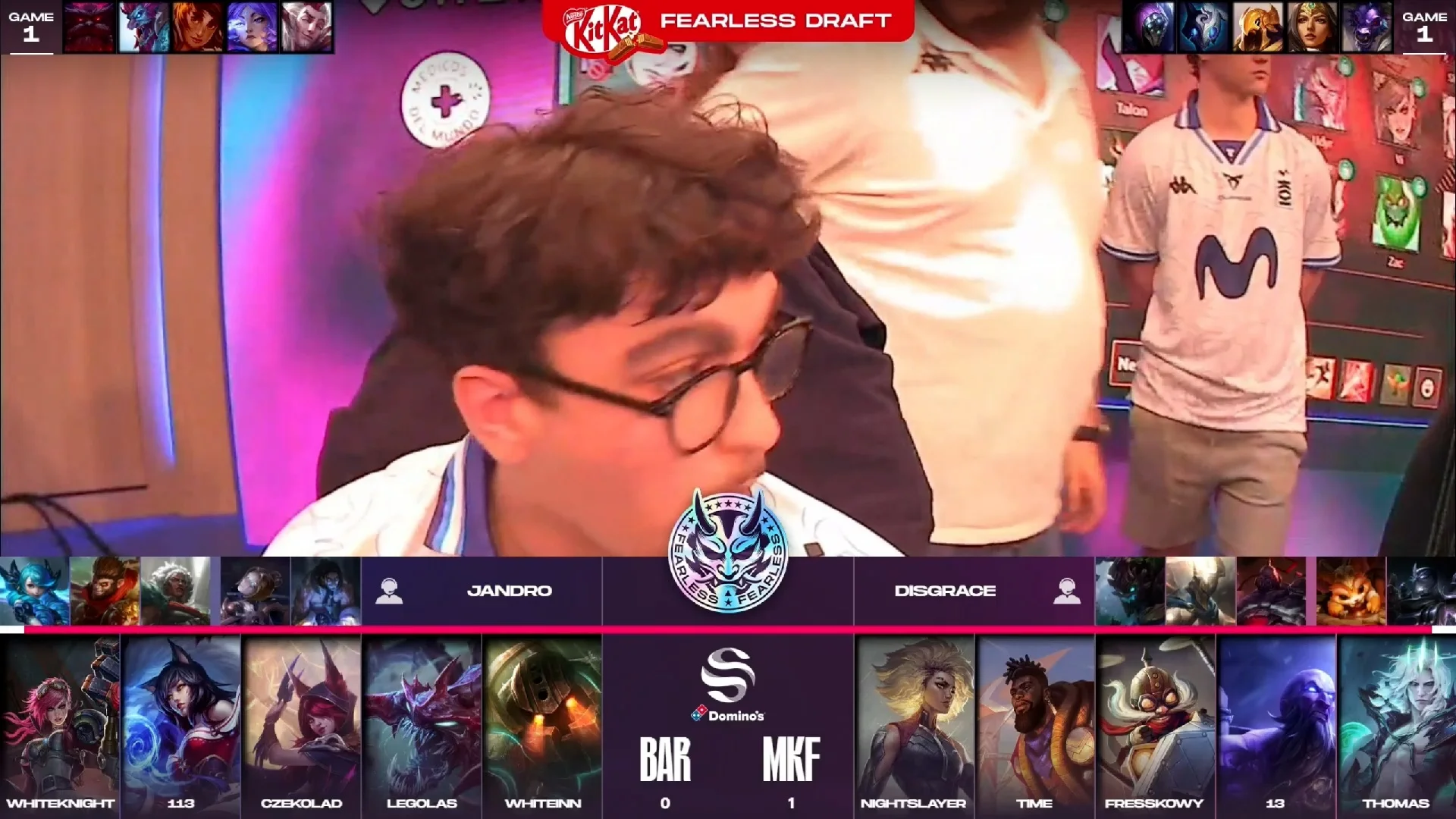 Draft del segundo mapa del segundo partido de la jornada 3 de los playoffs de verano de la Superliga entre MKF y BAR