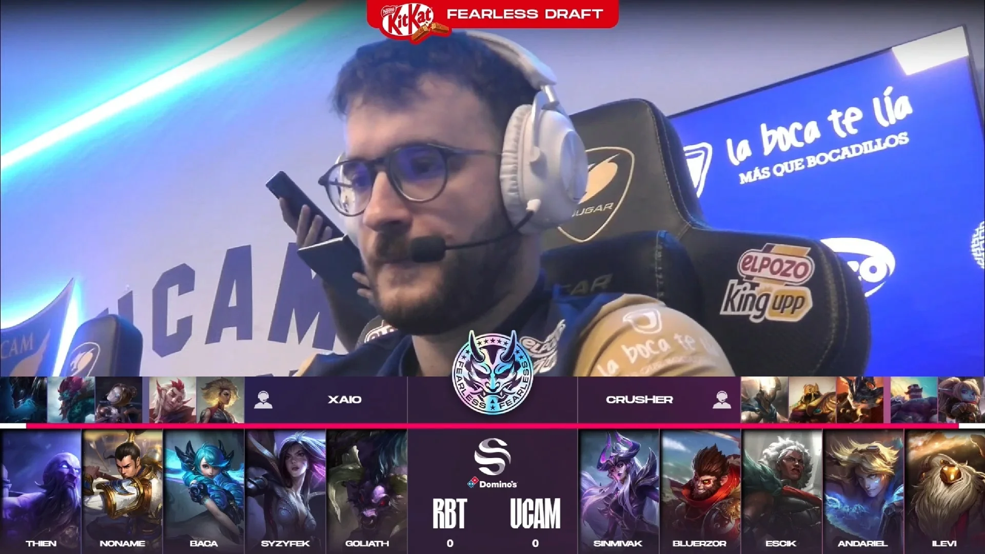 Draft del primer mapa del primer partido de la jornada 4 de los playoffs de verano de la Superliga entre RBT y UCAM