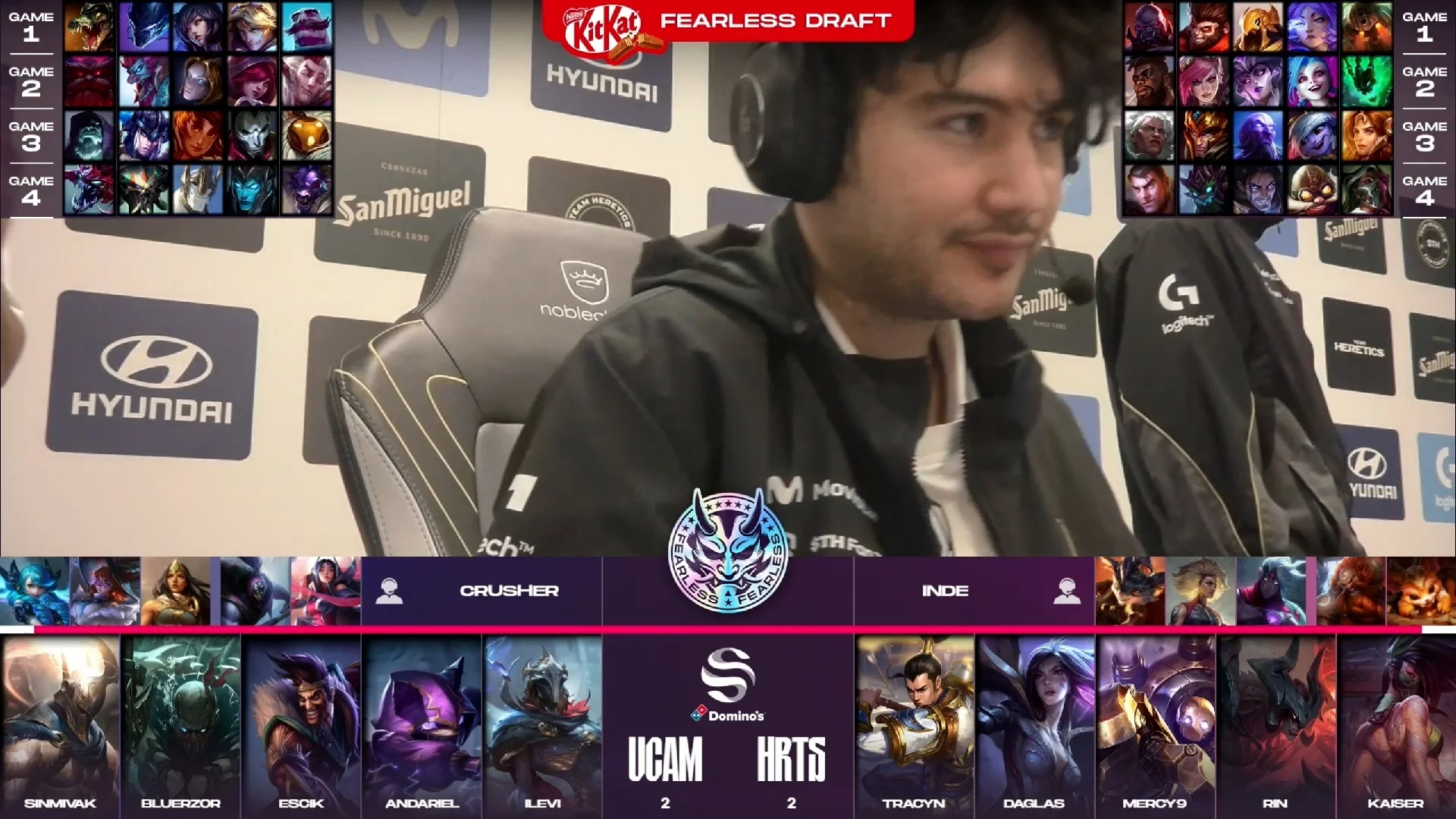 Draft del quinto mapa de la jornada 7 de los playoffs de verano de la Superliga entre HRTS y UCAM