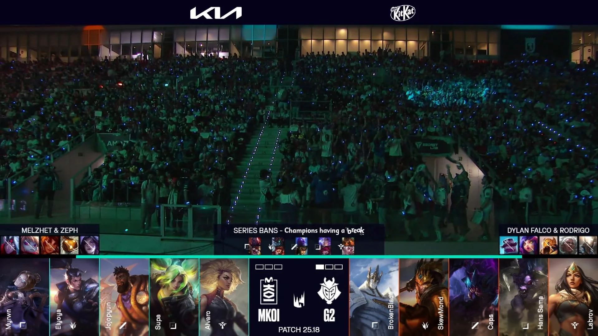 Draft del segundo mapa de la jornada 10 de los playoffs de verano de la LEC entre MKOI y G2