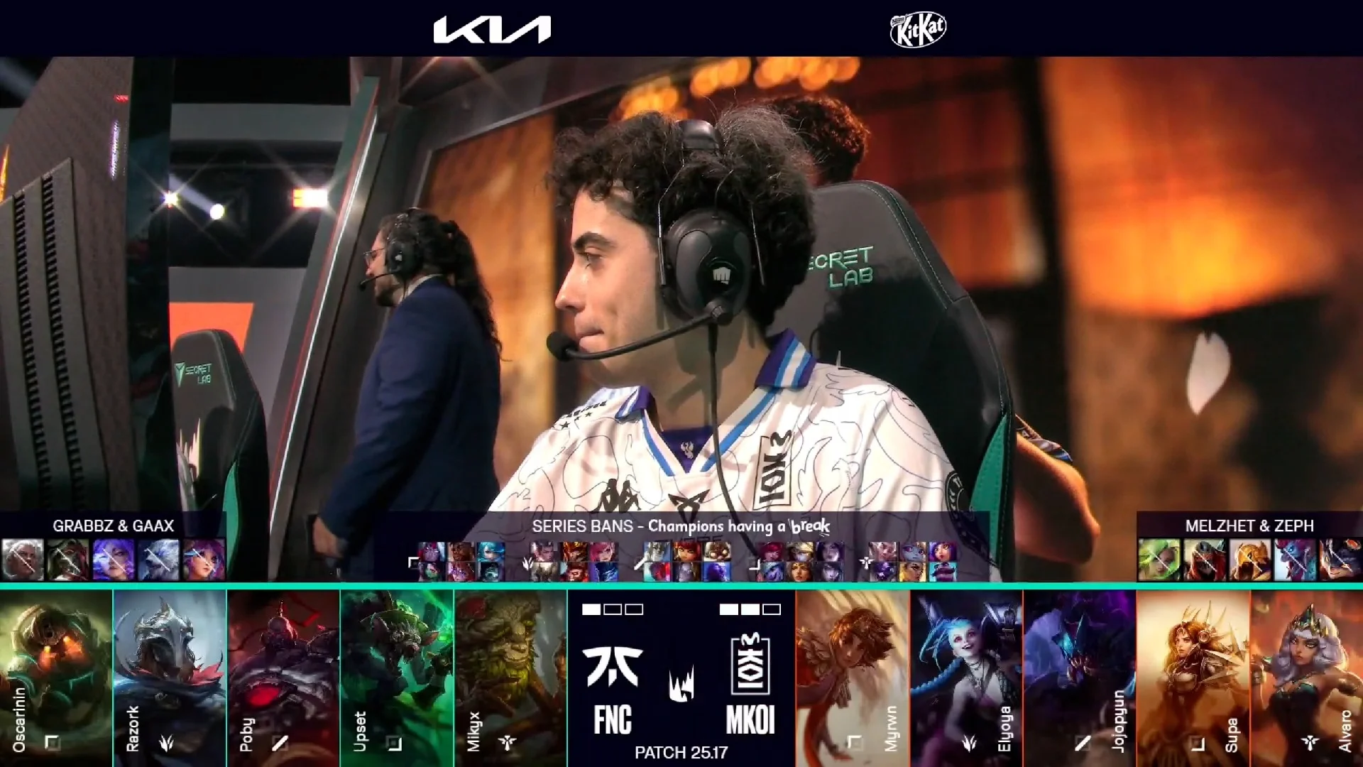 Draft del cuarto mapa de la jornada 4 de los playoffs de verano de la LEC entre MKOI y KC
