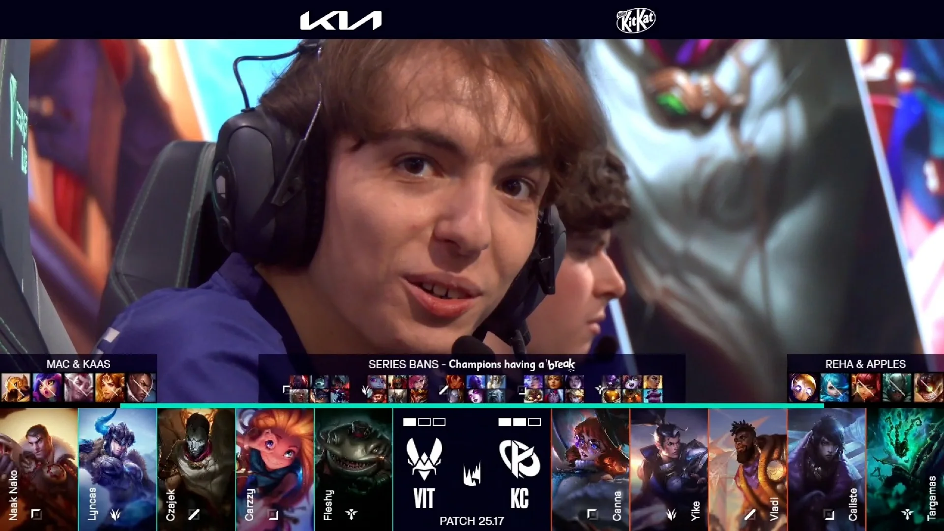 Draft del cuarto mapa de la jornada 5 de los playoffs de verano de la LEC entre KC y VIT