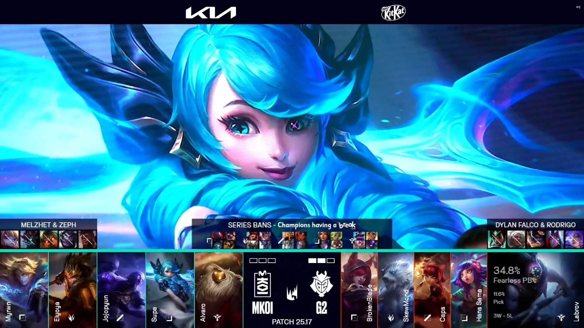 Draft del tercer mapa de la jornada 6 de los playoffs de verano de la LEC entre MKOI y G2