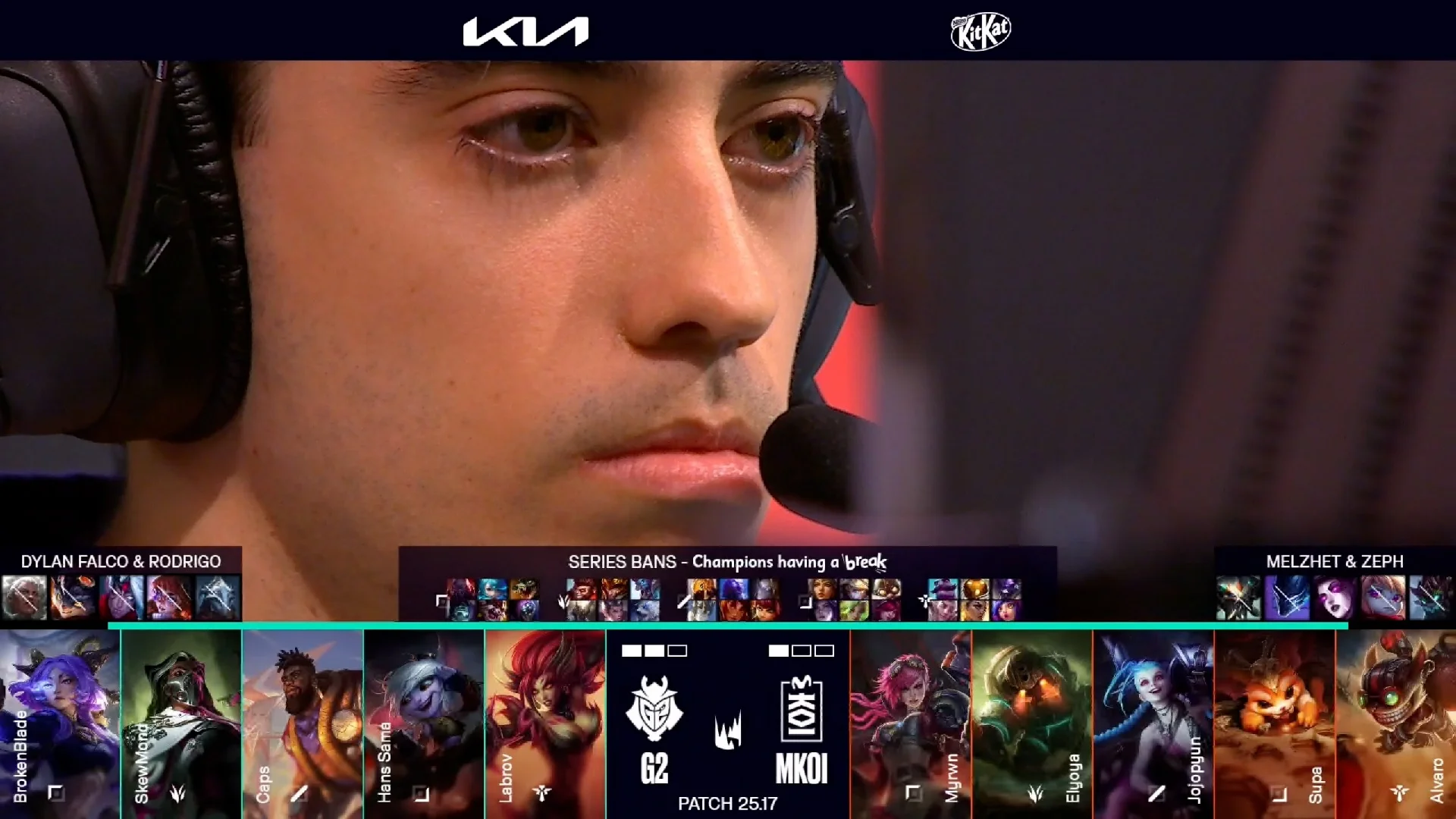 Draft del cuarto mapa de la jornada 6 de los playoffs de verano de la LEC entre MKOI y G2