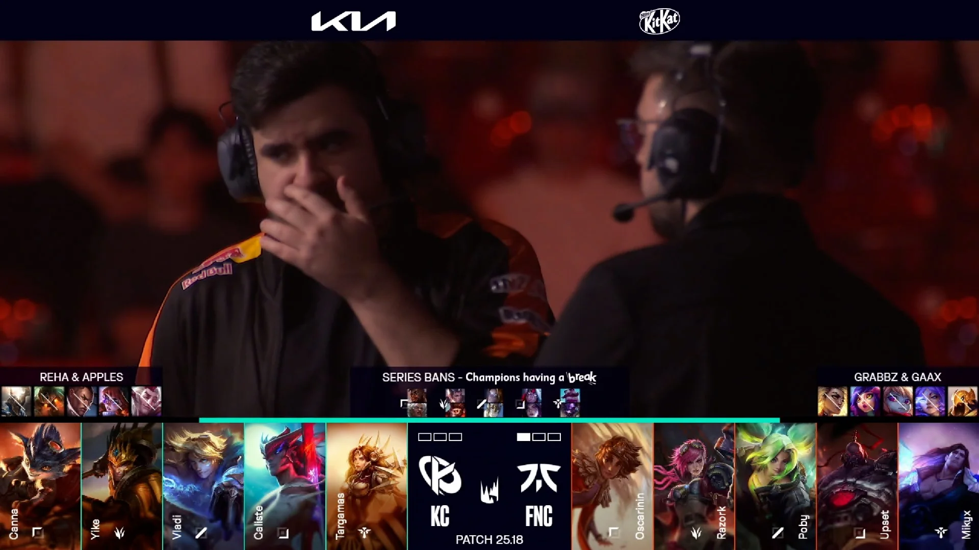 Draft del segundo mapa de la jornada 8 de los playoffs de verano de la LEC entre KC y FNC