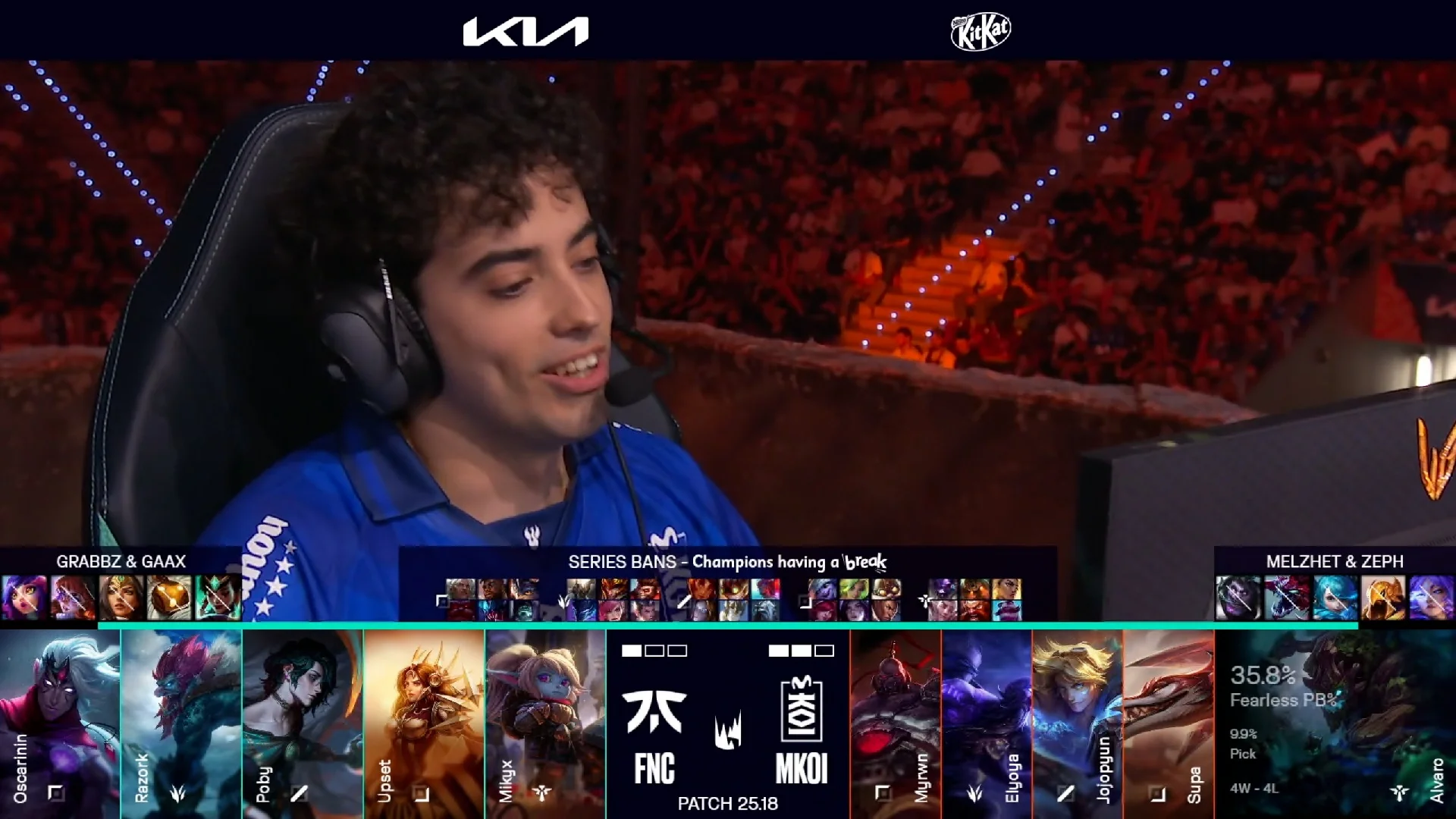 Draft del cuarto mapa de la jornada 9 de los playoffs de verano de la LEC entre MKOI y FNC