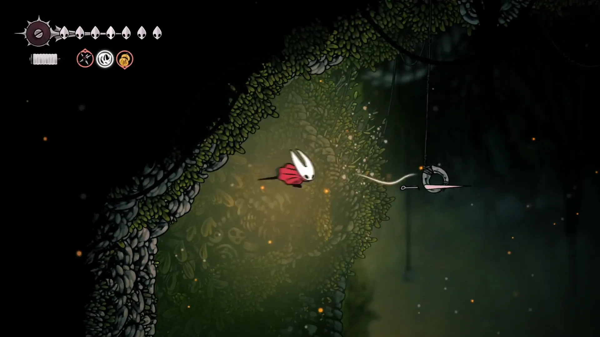 Hornet usando el gancho