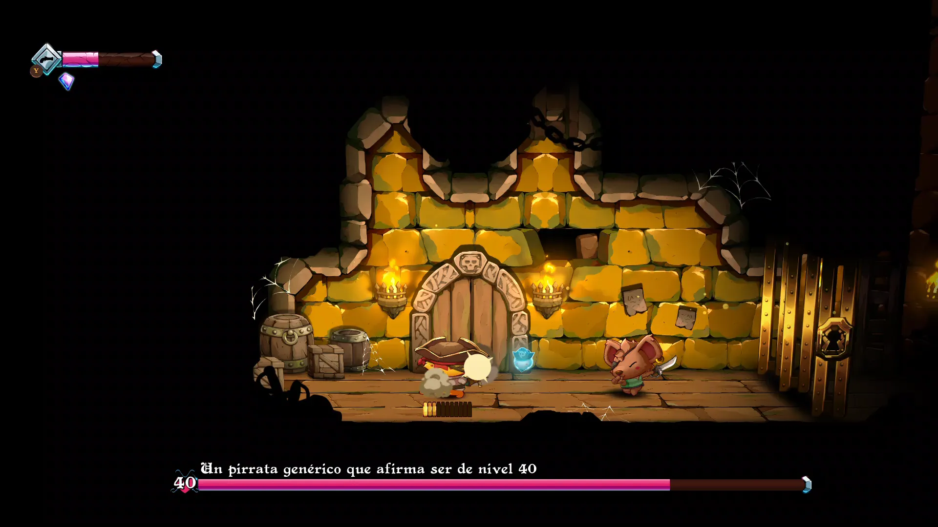 Castillo de Cat Quest III con enemigo