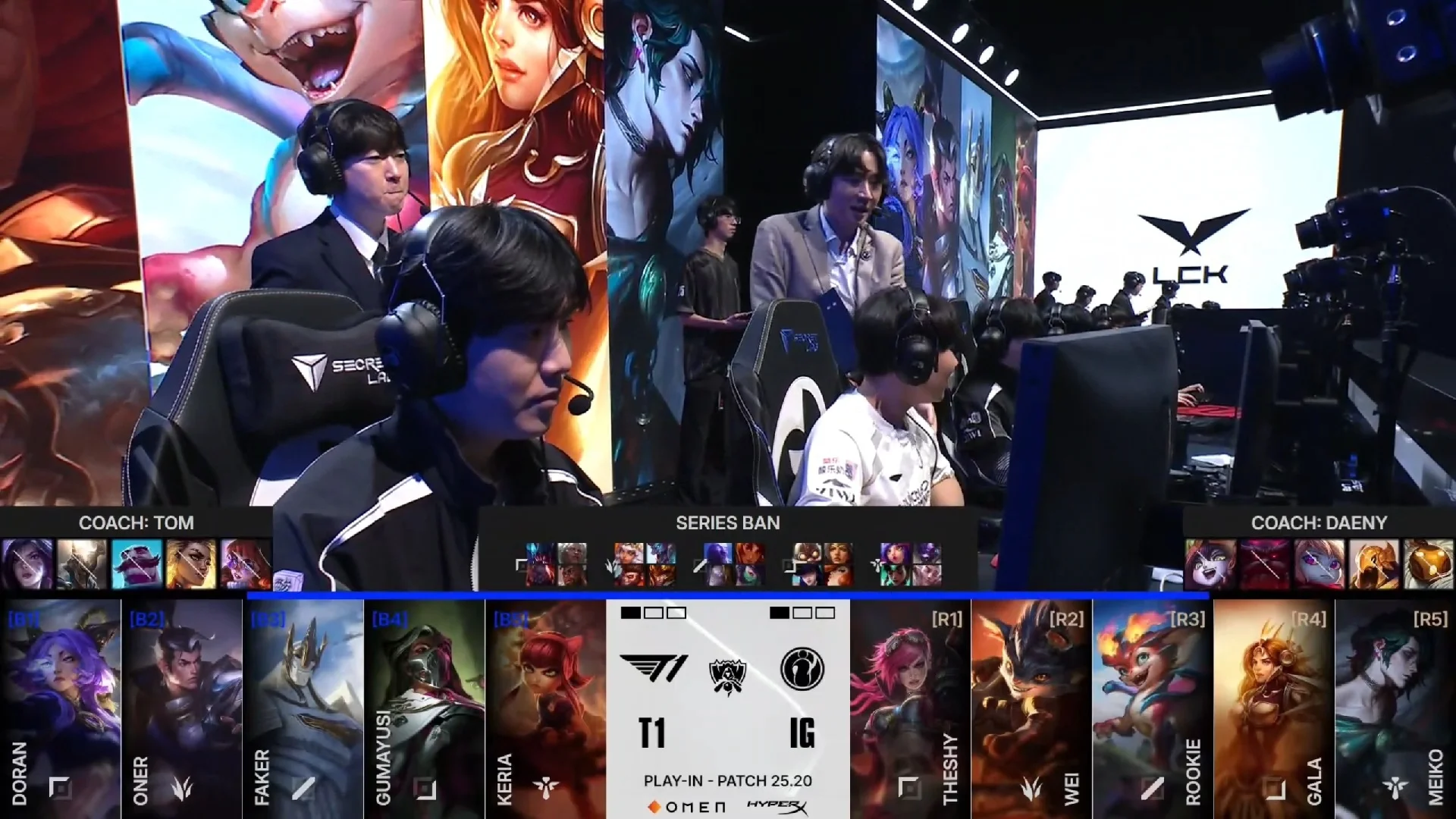 Draft del tercer mapa de la jornada 1 del Play-In de los Mundiales 2025 entre IG y T1