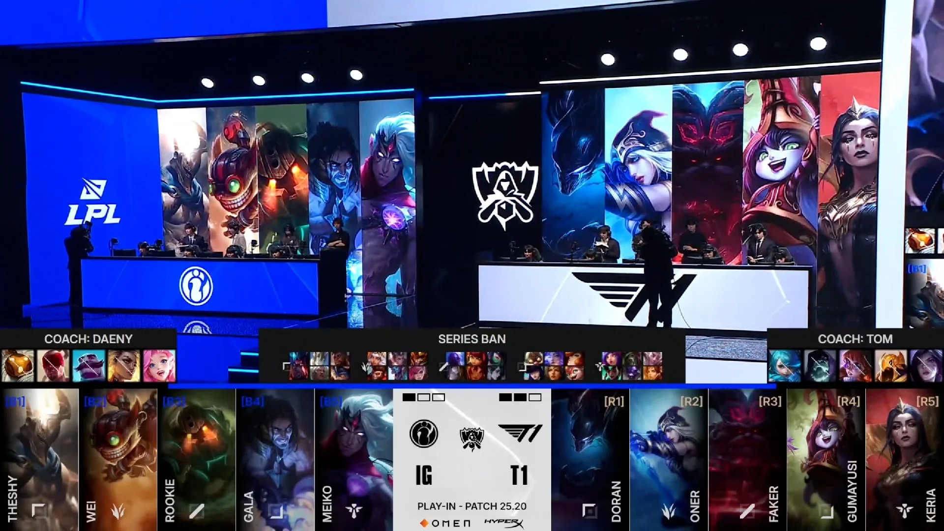 Draft del cuarto mapa de la jornada 1 del Play-In de los Mundiales 2025 entre IG y T1