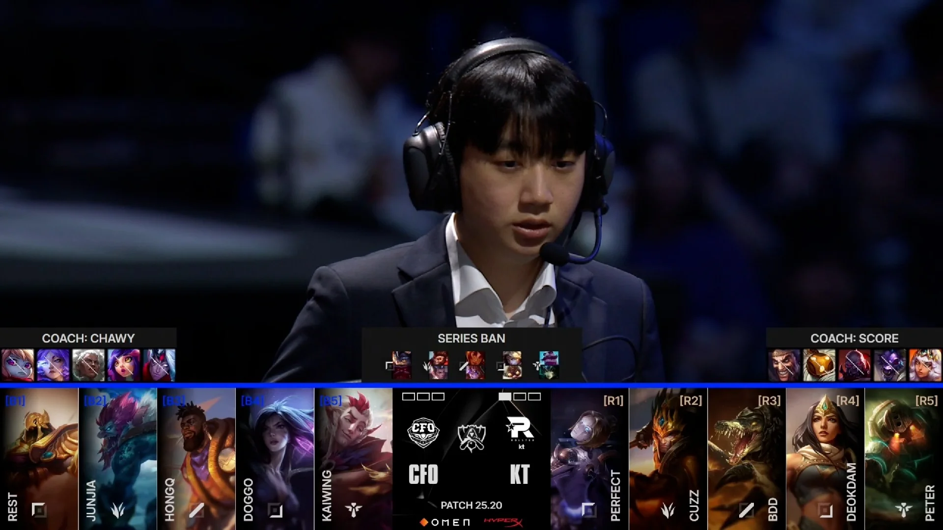 Draft del segundo mapa de la jornada 12 de los Mundiales 2025 entre KT y CFO