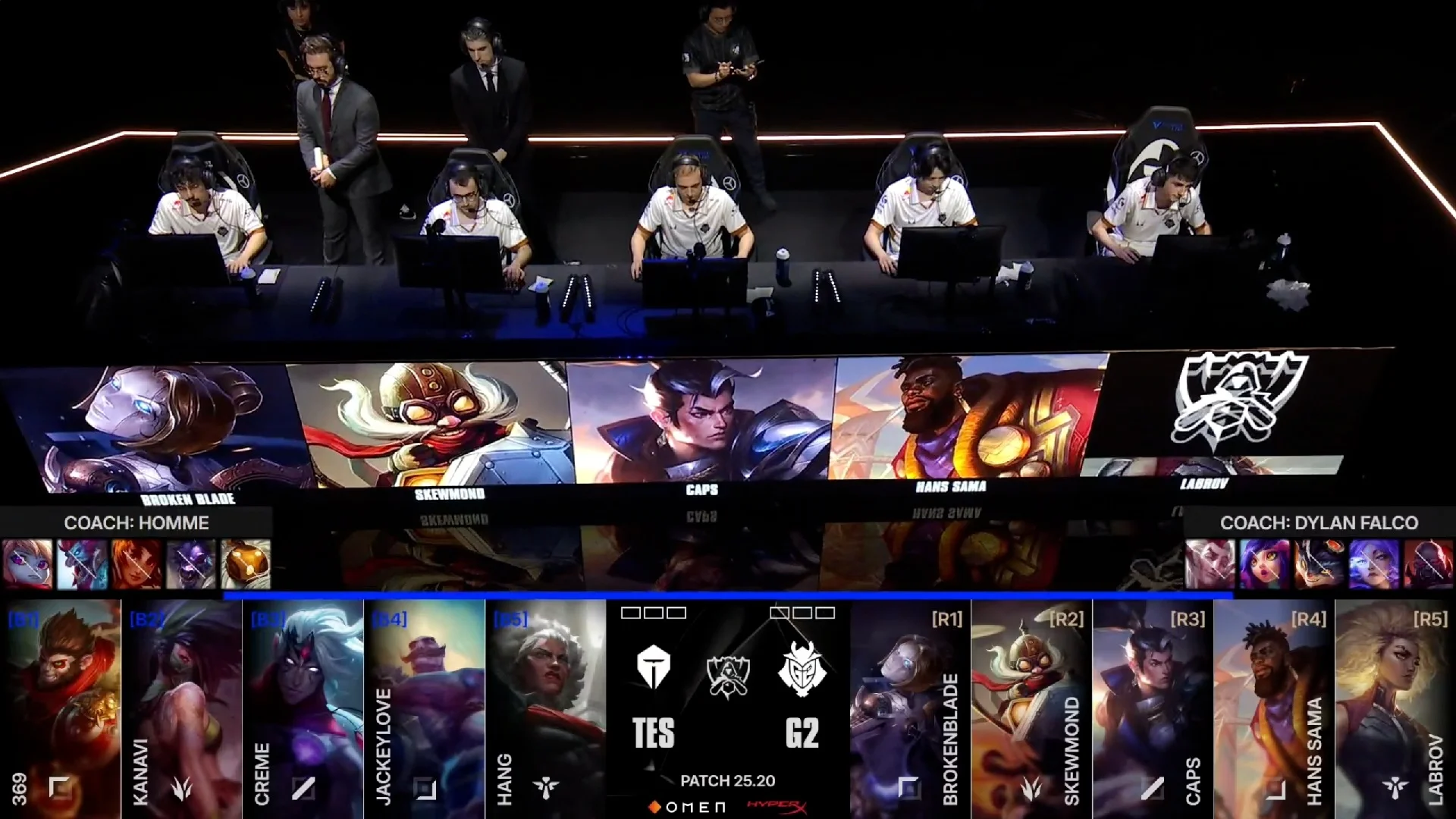 Draft del primer mapa de la jornada 13 de los Mundiales 2025 entre TES y G2