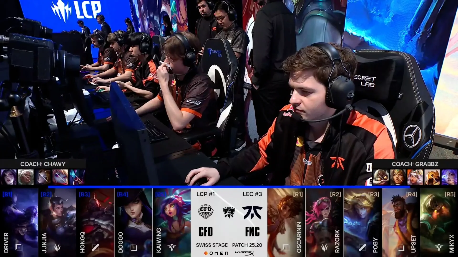 Draft del segundo partido de la jornada 2 de los Mundiales 2025 entre CFO y FNC