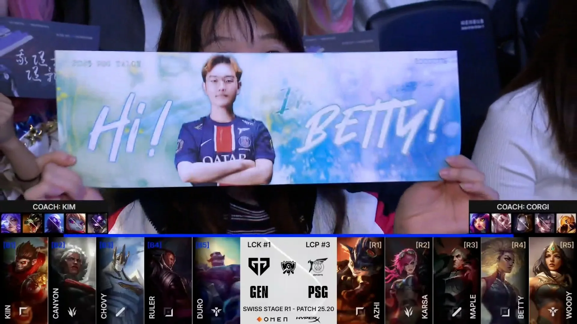 Draft del octavo partido de la jornada 2 de los Mundiales 2025 entre GEN y PSG