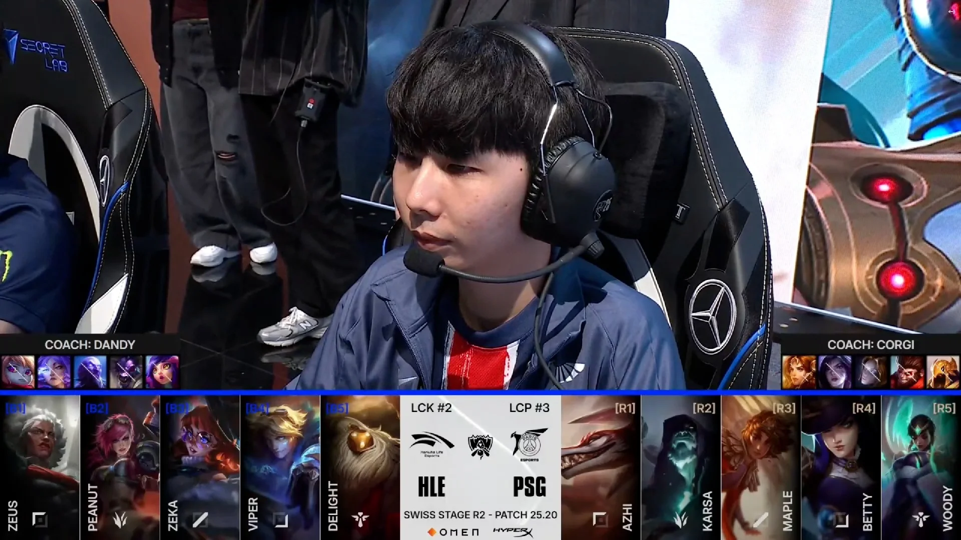 Draft del octavo partido de la jornada 4 de los Mundiales 2025 entre HLE y PSG