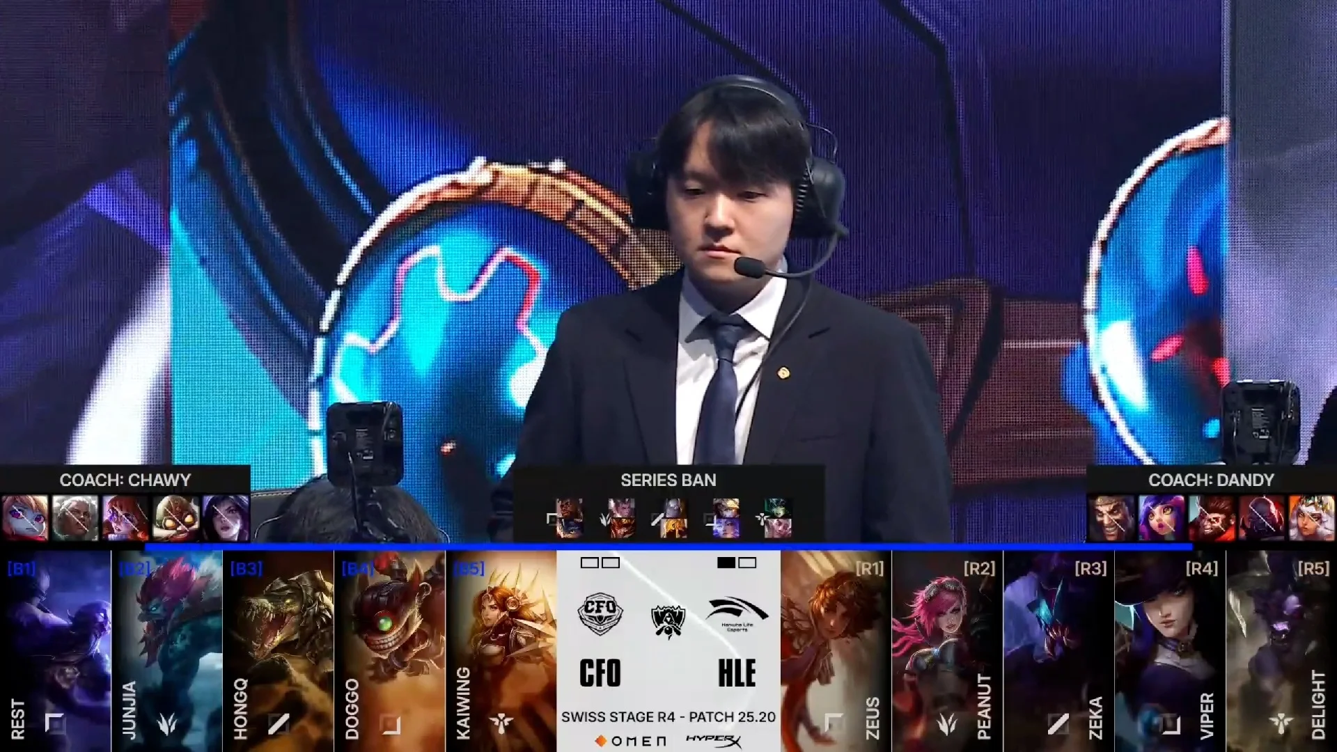 Draft del segundo mapa del primer partido de la jornada 7 de los Mundiales 2025 entre CFO y HLE