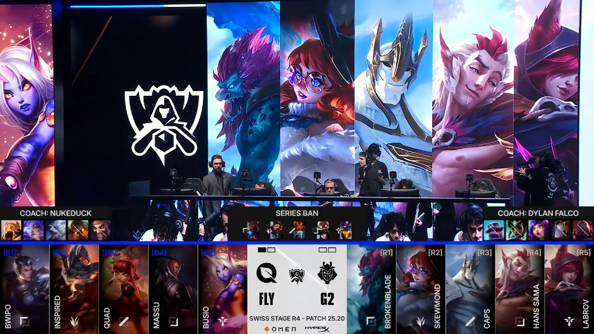 Draft del segundo mapa del segundo partido de la jornada 7 de los Mundiales 2025 entre FLY y G2