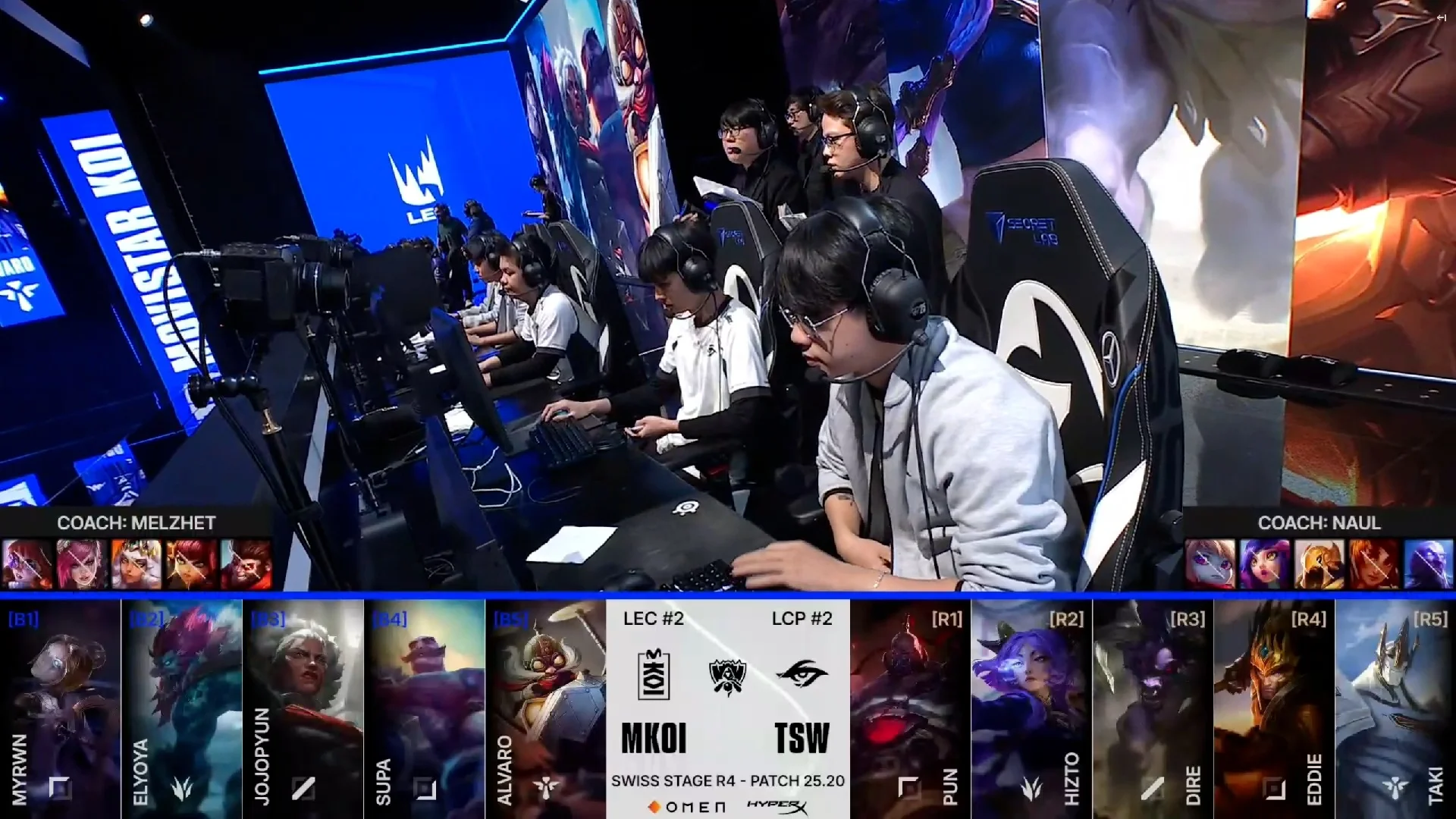 Draft del primer mapa del primer partido de la jornada 8 de los Mundiales 2025 entre MKOI y TSW