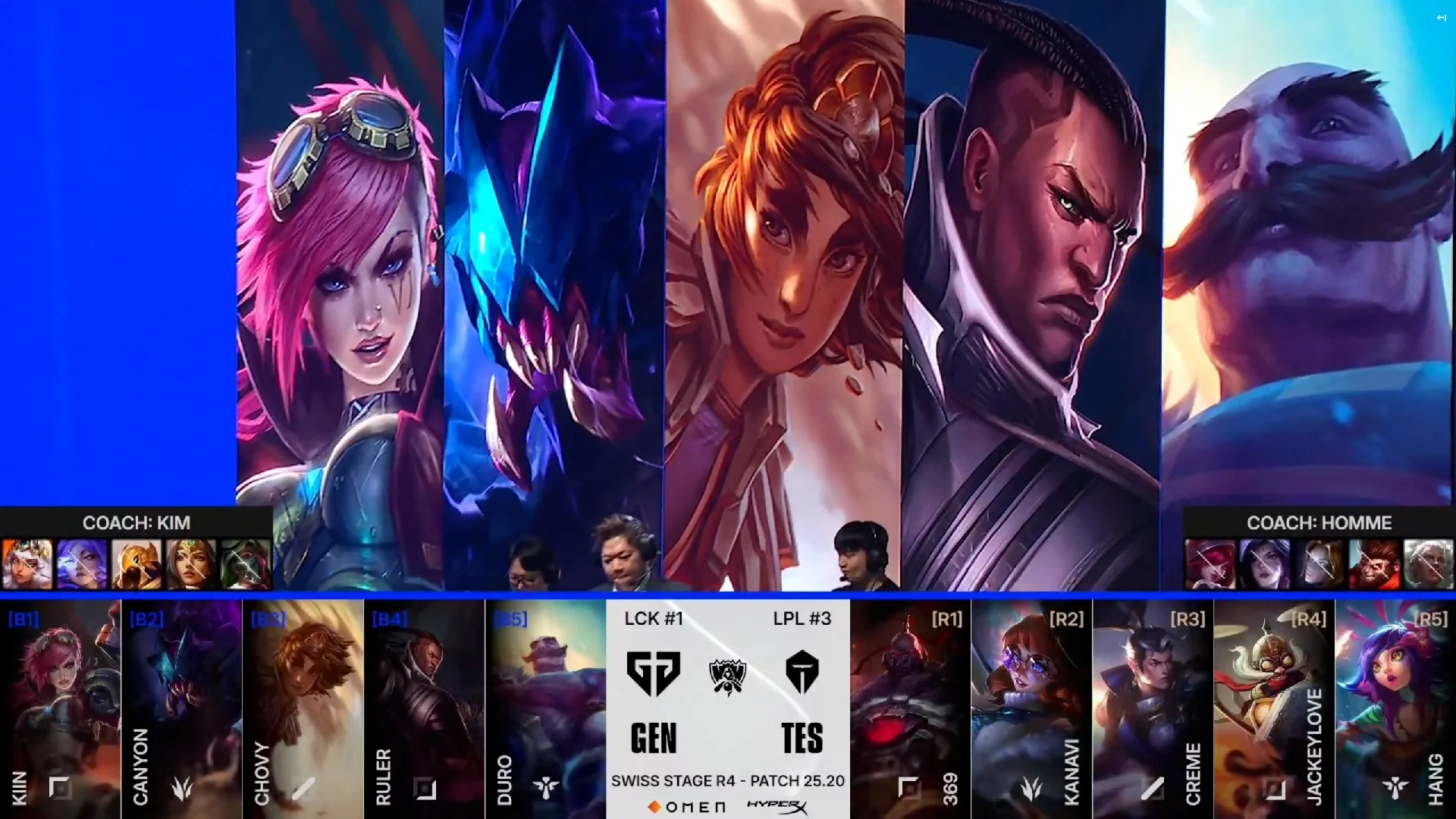 Draft del primer mapa del segundo partido de la jornada 8 de los Mundiales 2025 entre GEN y TES