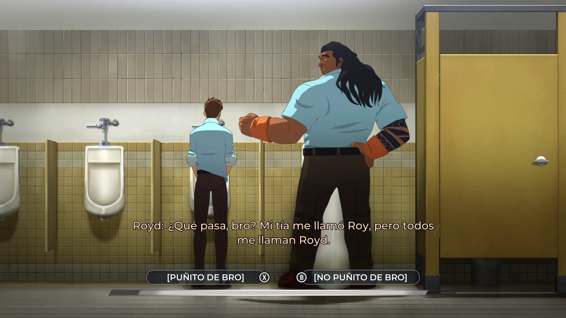 Royd ofreciéndote un puñito de bro
