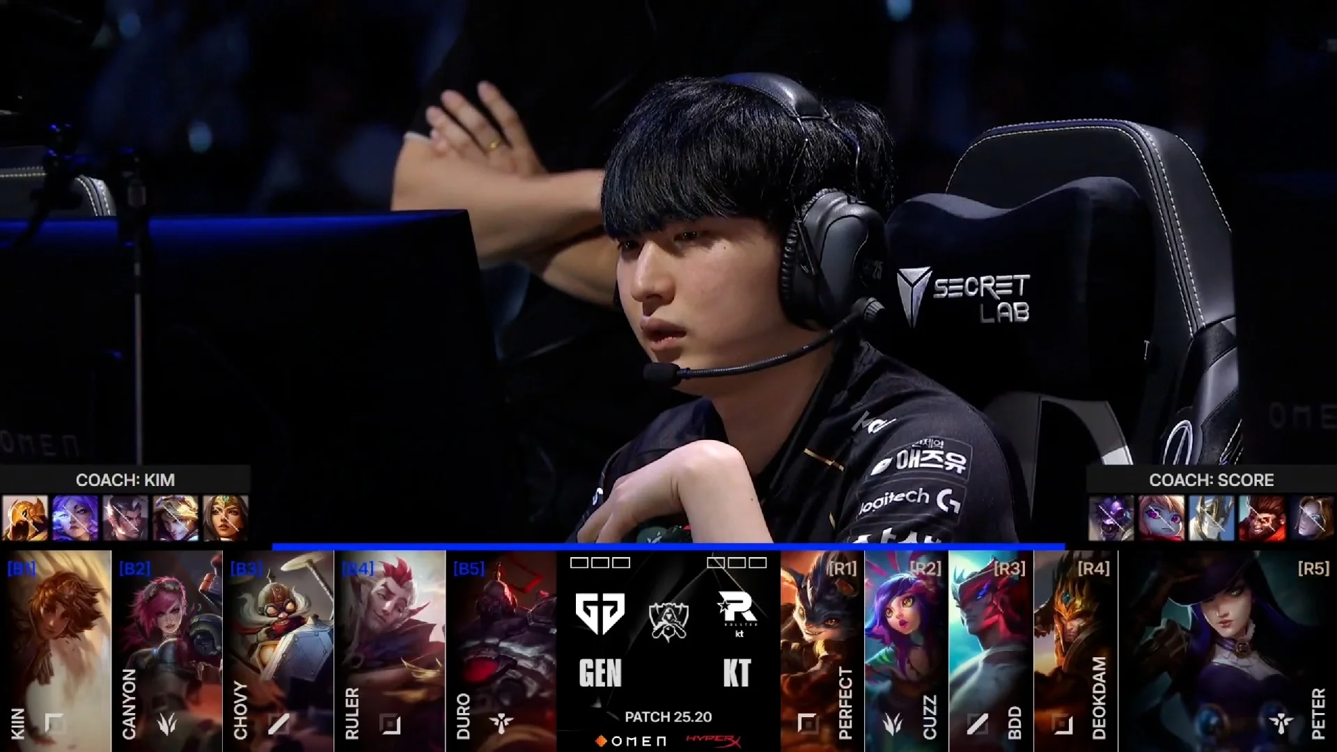 Draft del primer mapa de la jornada 15 de los Mundiales 2025 entre GEN y KT