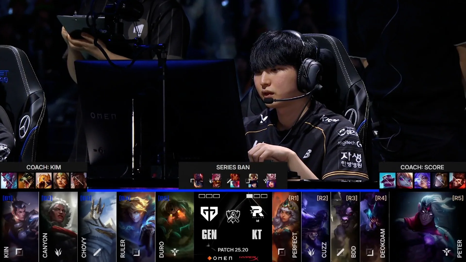 Draft del segundo mapa de la jornada 15 de los Mundiales 2025 entre GEN y KT