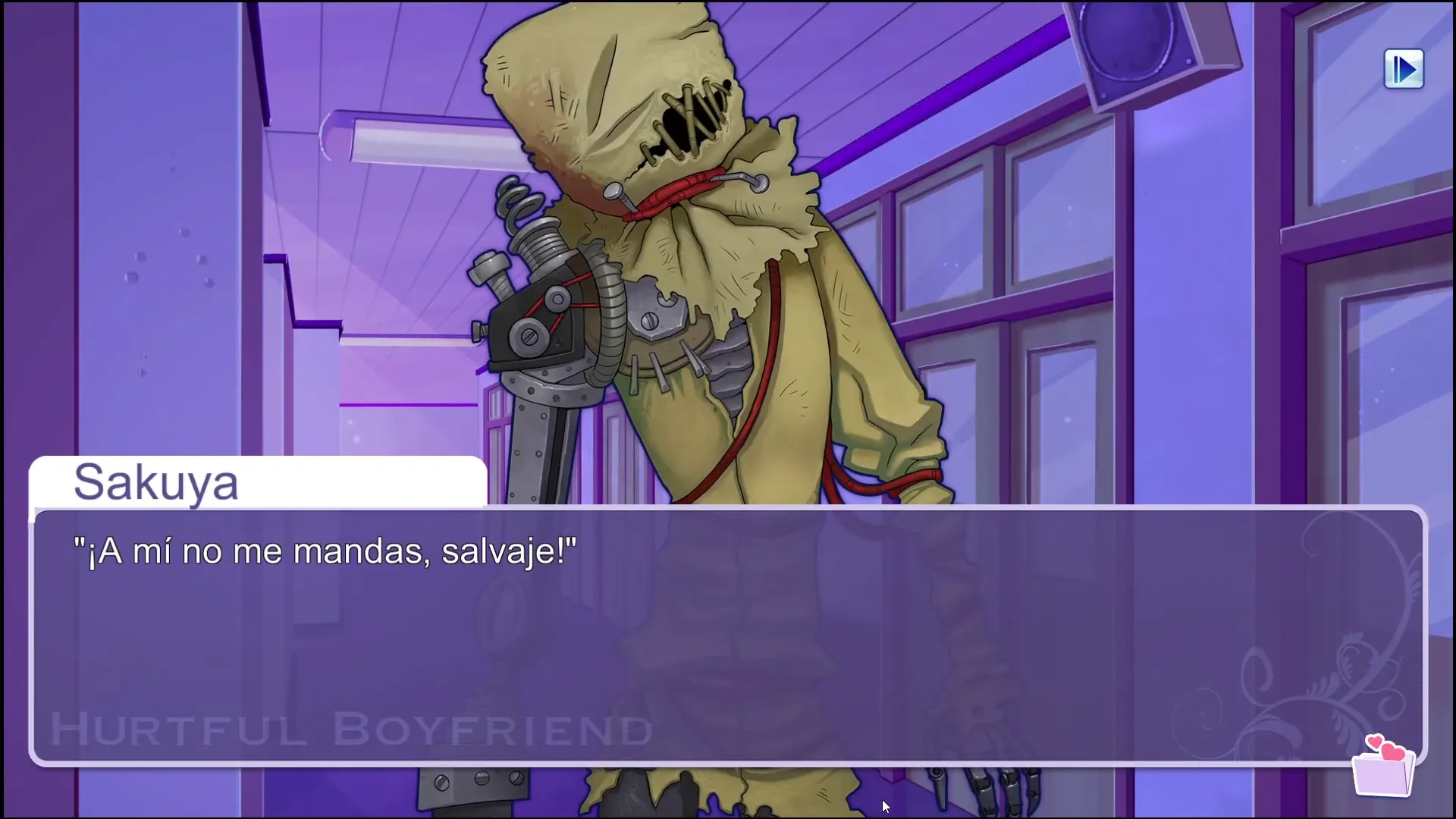 Espantapájaros en la última ruta de Hatoful Boyfriend