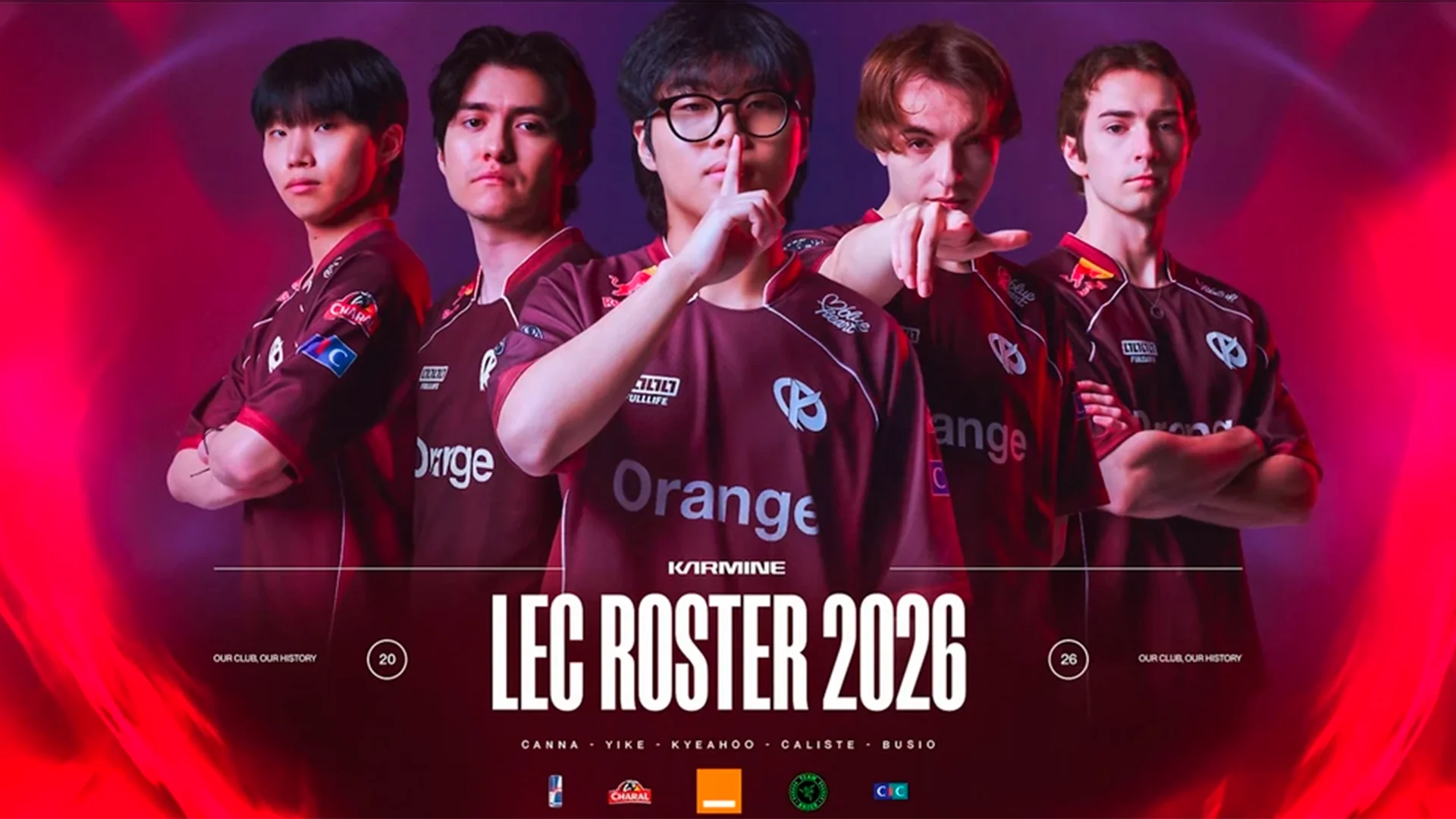 Imagen del roster de KC para la Jornada 1 de la LEC Versus