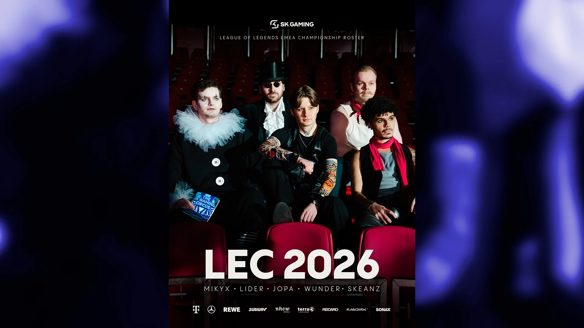 Imagen del roster de SK para la Jornada 1 de la LEC Versus