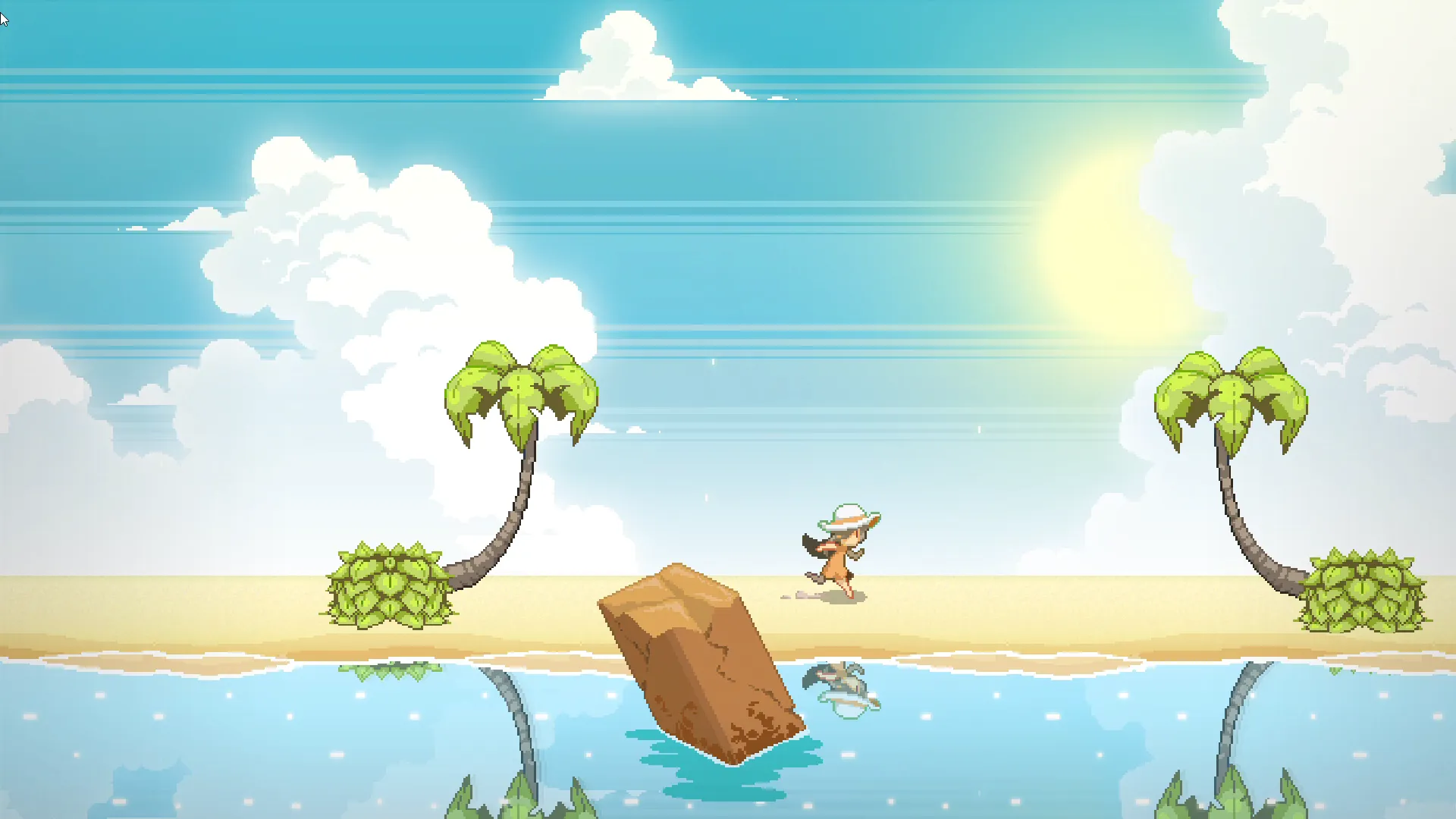 Dysis corriendo por la playa