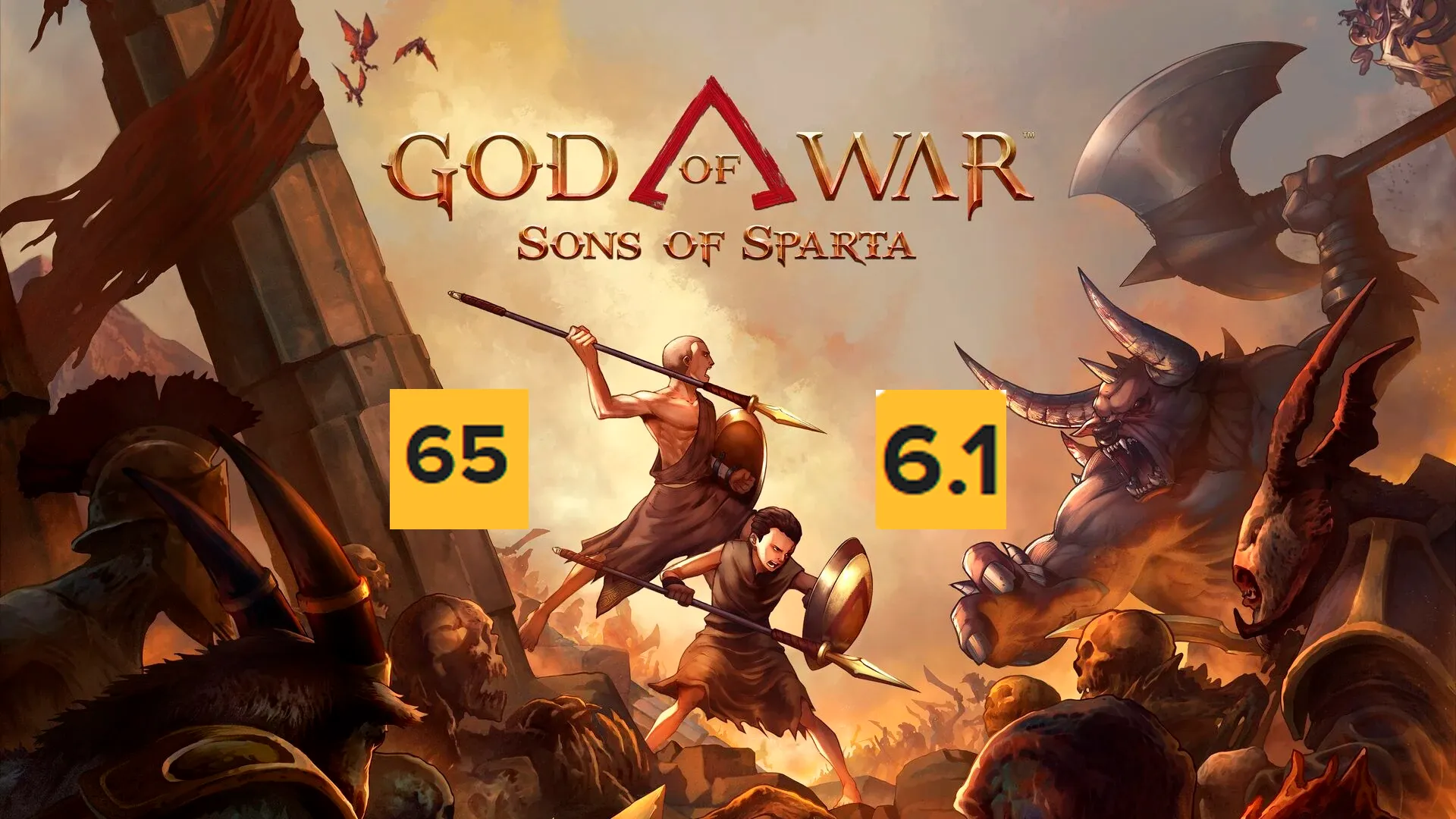 God of War: Sons of Sparta recibiendo notas por debajo de 65