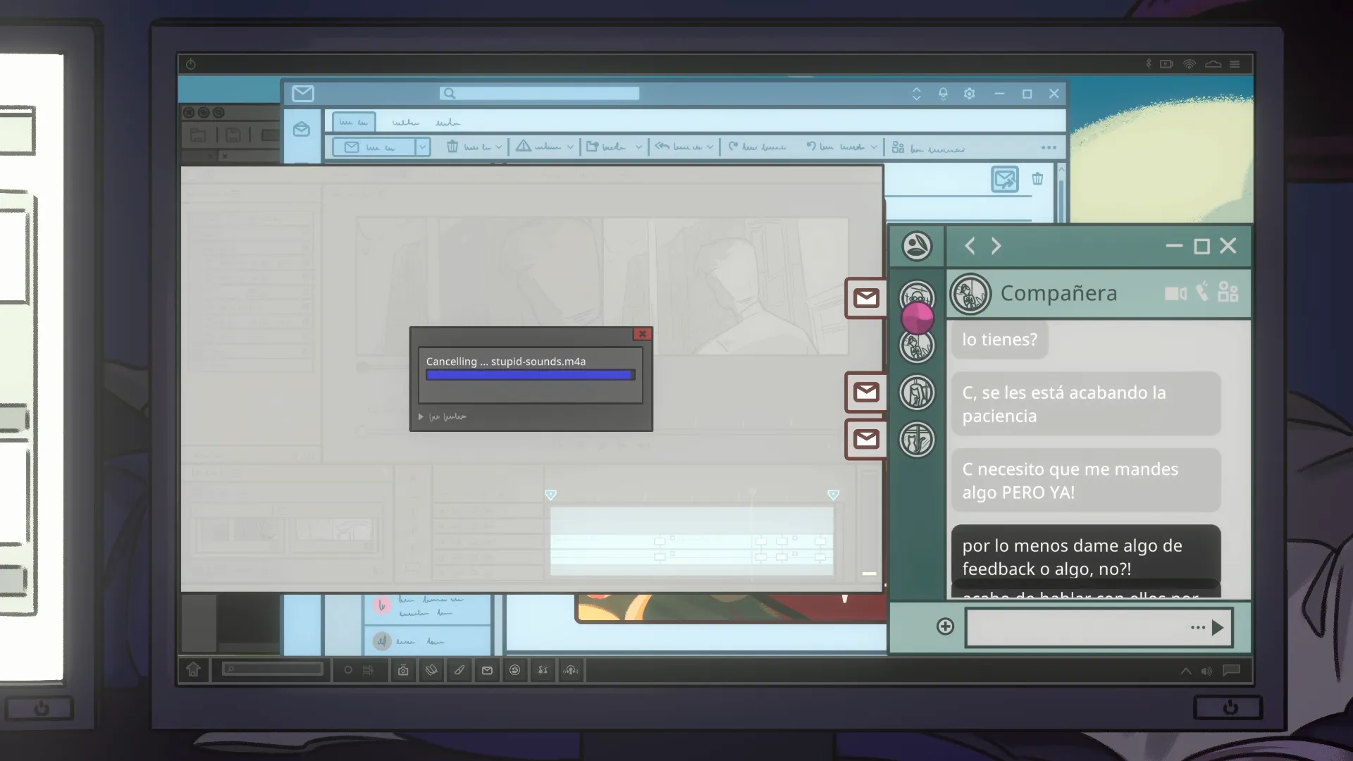 Constance con sobrecarga laboral
