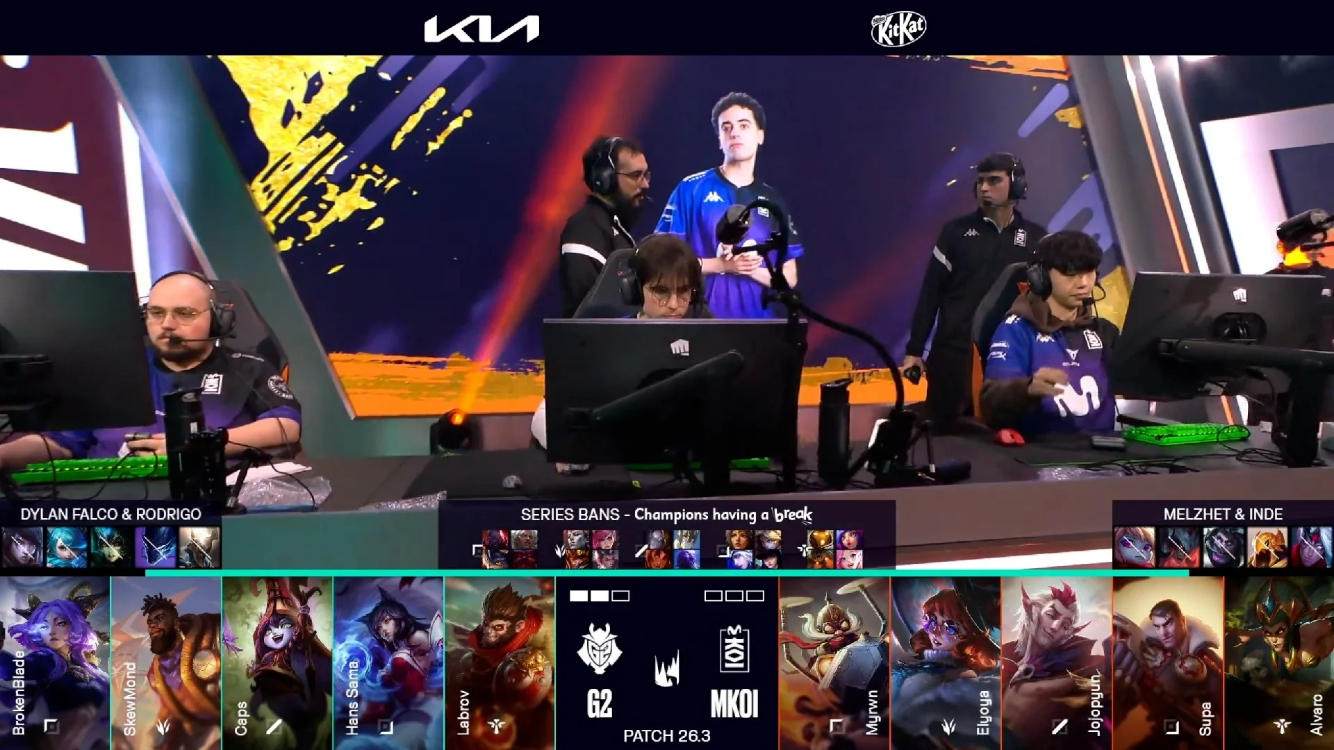 Draft del tercer mapa del mejor de cinco de la jornada 6 de los playoffs de la LEC Versus 2026 entre G2 y MKOI