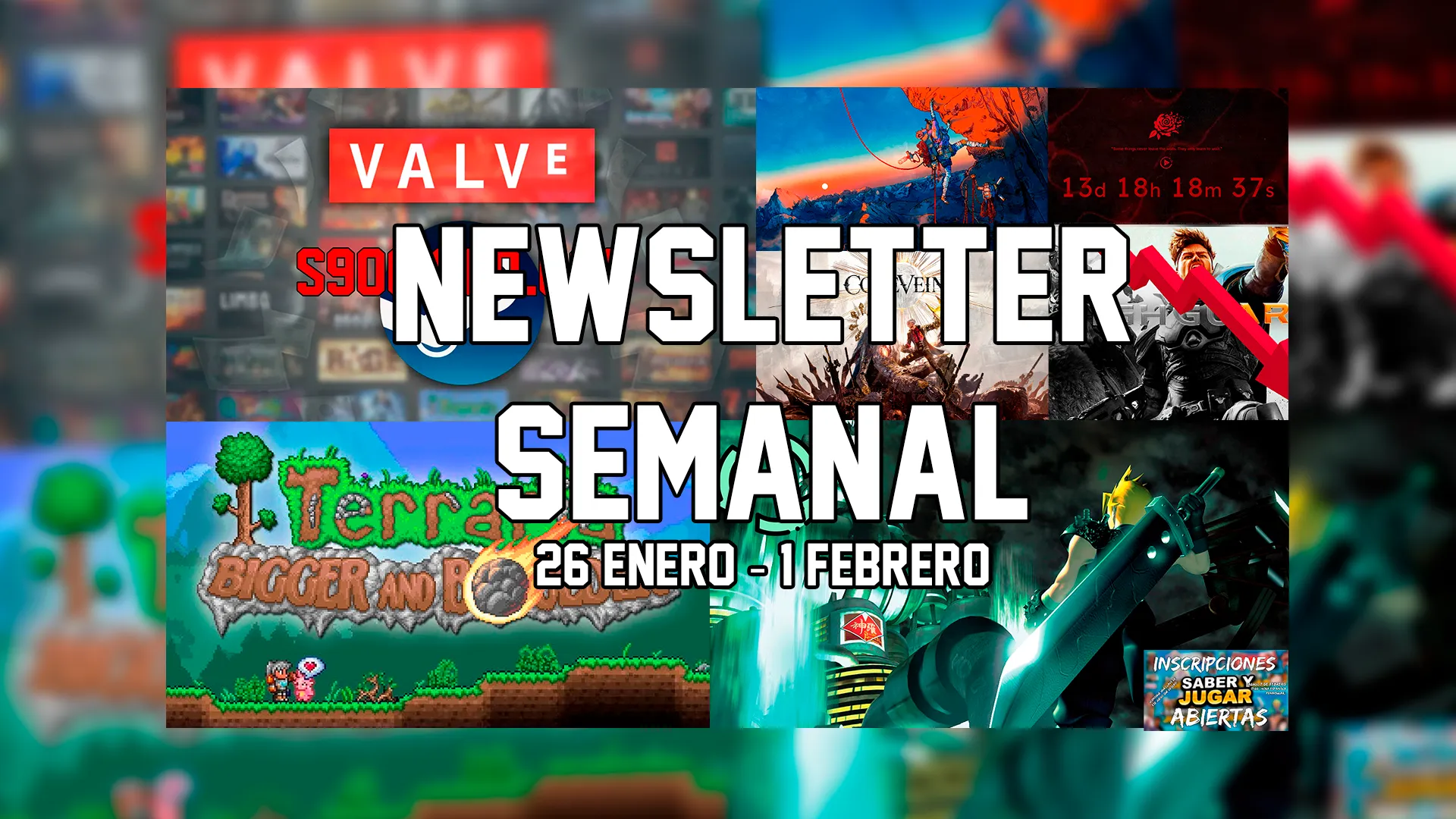 Portada de la newsletter semanal del 26 de enero al 1 de febrero, TAOGames